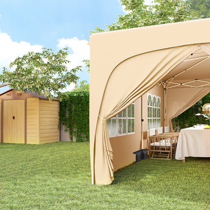 Outsunny Carpa Plegable Gazabo 3x6 M Con Paneles Laterales Upf50+ Arena_3