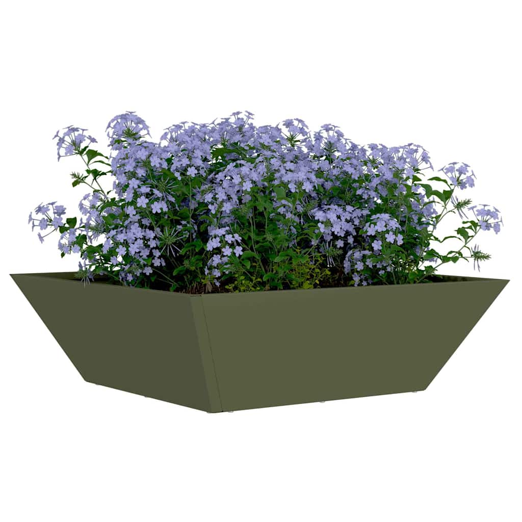 Macetero De Jardín Verde Oliva 50 X 50 X 15 Cm_2