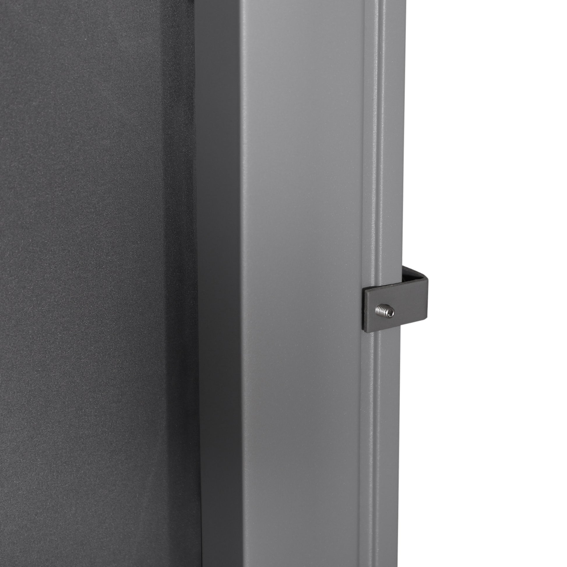 Outsunny Toldo Lateral Retráctil 300x160 Cm Pantalla Enrollable Para Jardín Gris_4