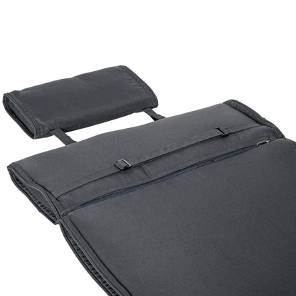 Outsunny Cojín Tumbona Exterior Solo 198x53x5cm Con Reposacabezas Gris_3