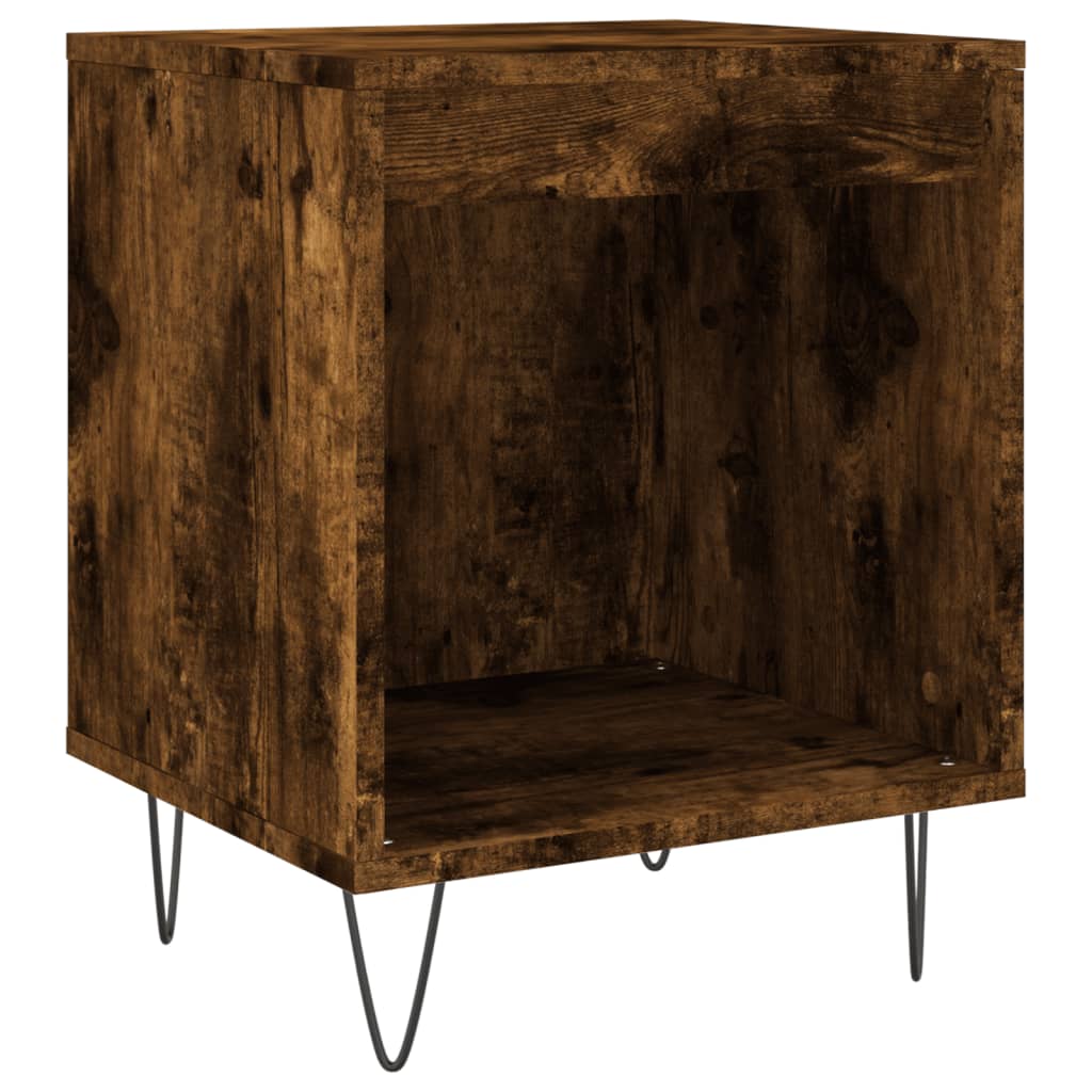 Mesitas Noche 2 Uds Madera Ingeniería Roble Ahumado 40x35x50 Cm_2