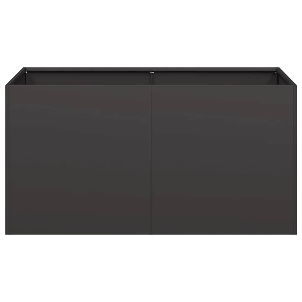 Jardinera De Acero Laminado En Frío Negro 80x40x40 Cm_3