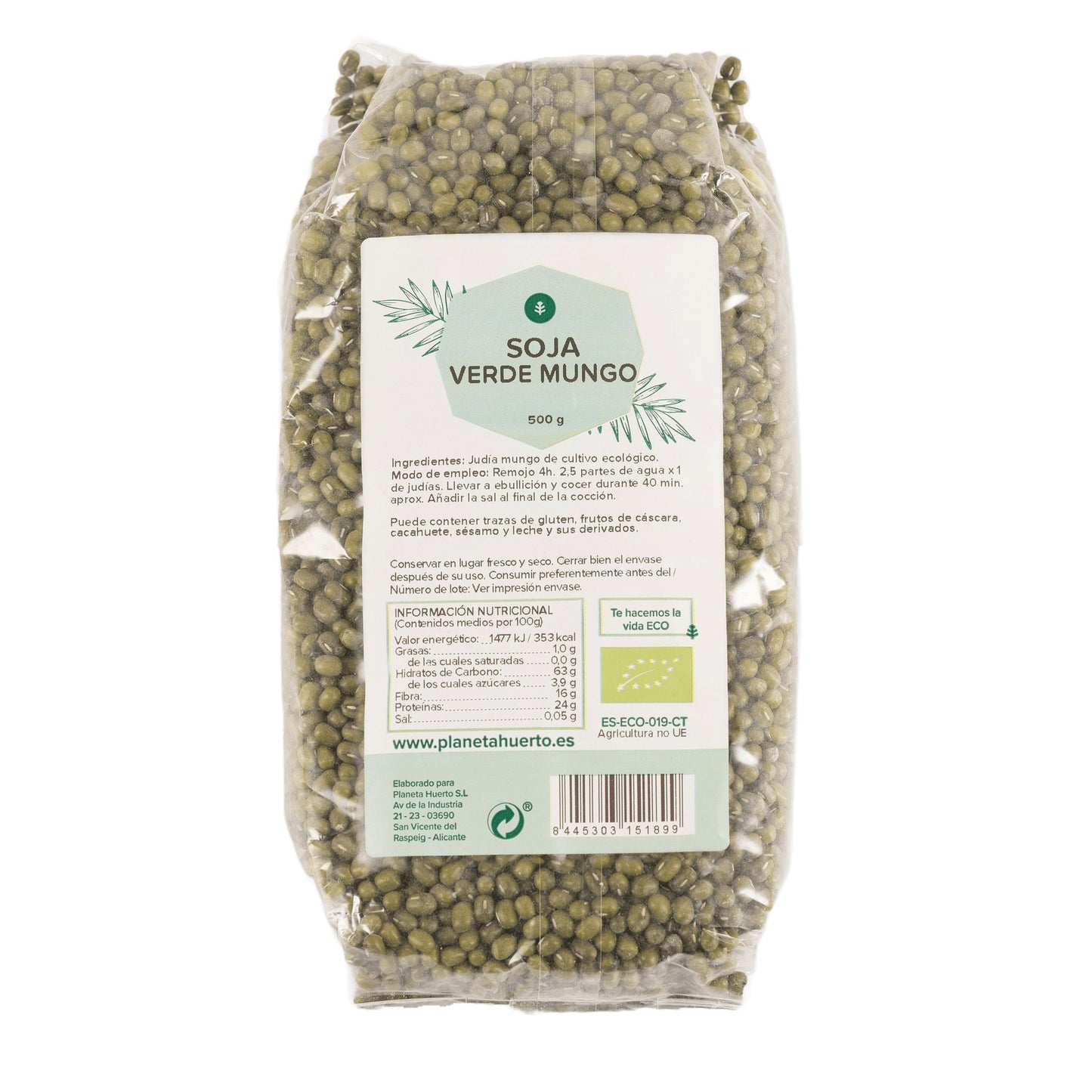 Eco Planeta Huerto Soja Mung Verde 500 g