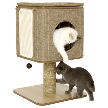 Jack And Vanilla Rascador Para Gatos Soporte Molly 42x42x67 Cm Marrón_2