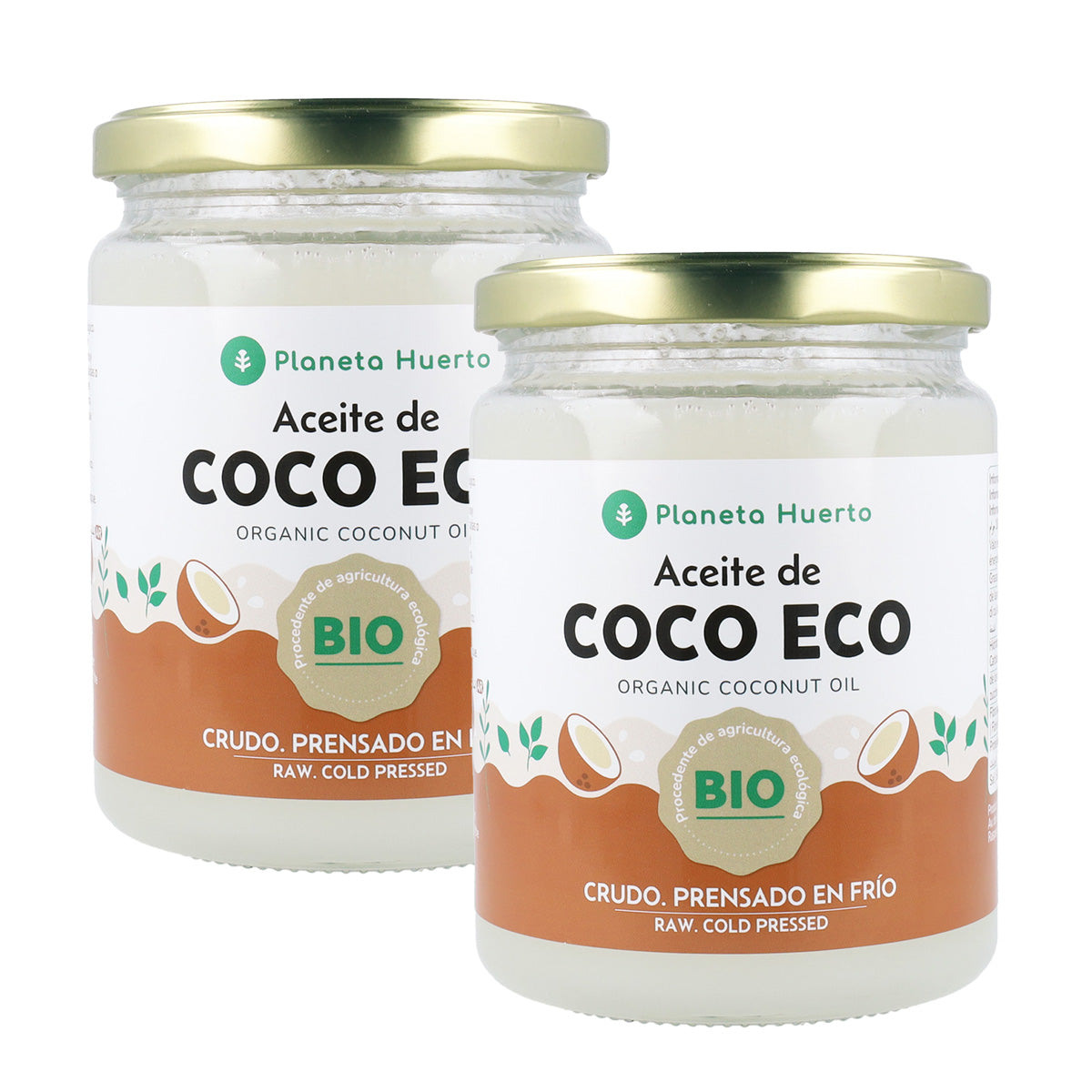 Embalagem 2x Óleo de Coco Planeta Huerto 430 ml