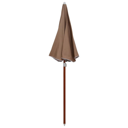 Vidaxl Sombrilla De Jardín Con Palo De Acero Taupe 180 Cm_1