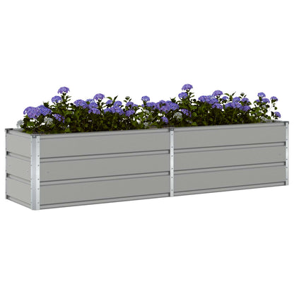 Jardinera Gris Claro 195 X 50 X 45 Cm Acero Galvanizado_2