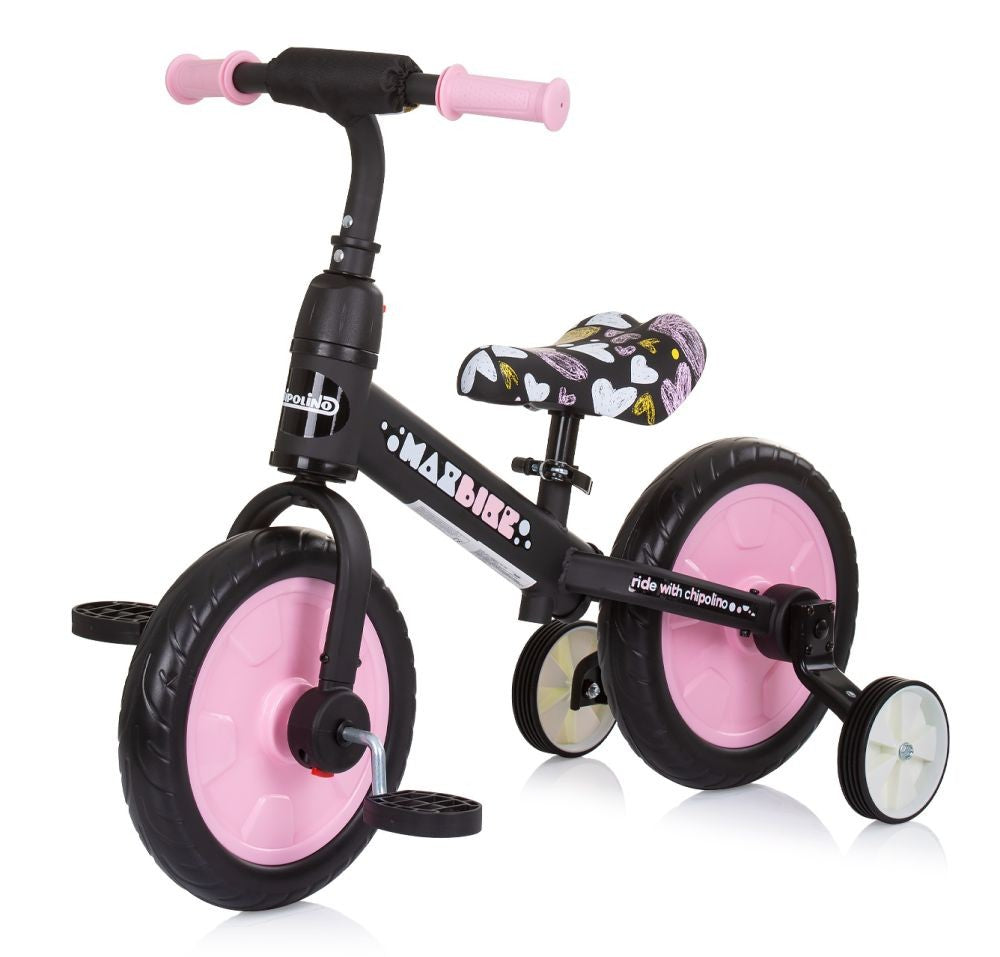 Bicicleta Infantil Con Pedales Y Ruedines Max Bike Pink_0