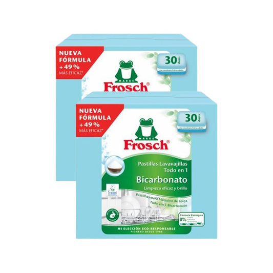 Embalagem promocional 2x Máquina de lavar louça Frosch 30 comprimidos