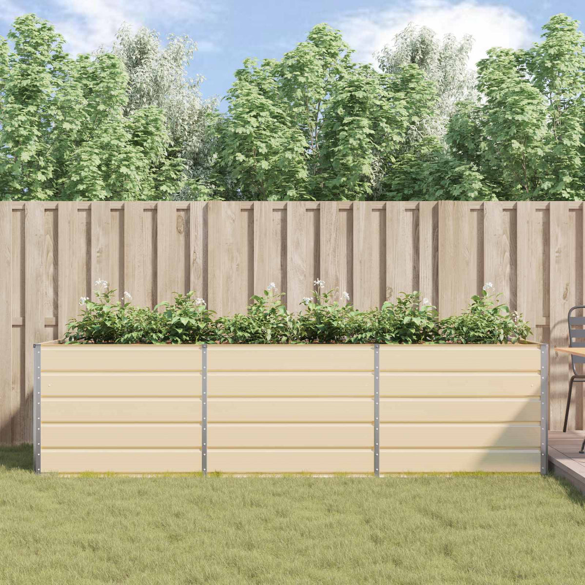 Jardinera Marfil 290 X 100 X 75 Cm Acero Galvanizado_3