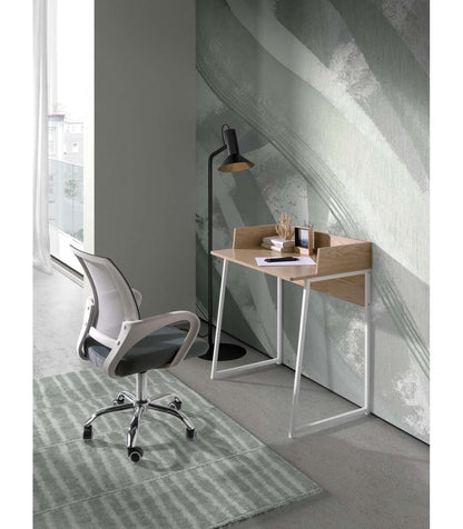 Silla Despacho De Diseño Moderno Giratoria Elevable Acabado Gris, 53 Cm(ancho) 79/91 Cm(a_4
