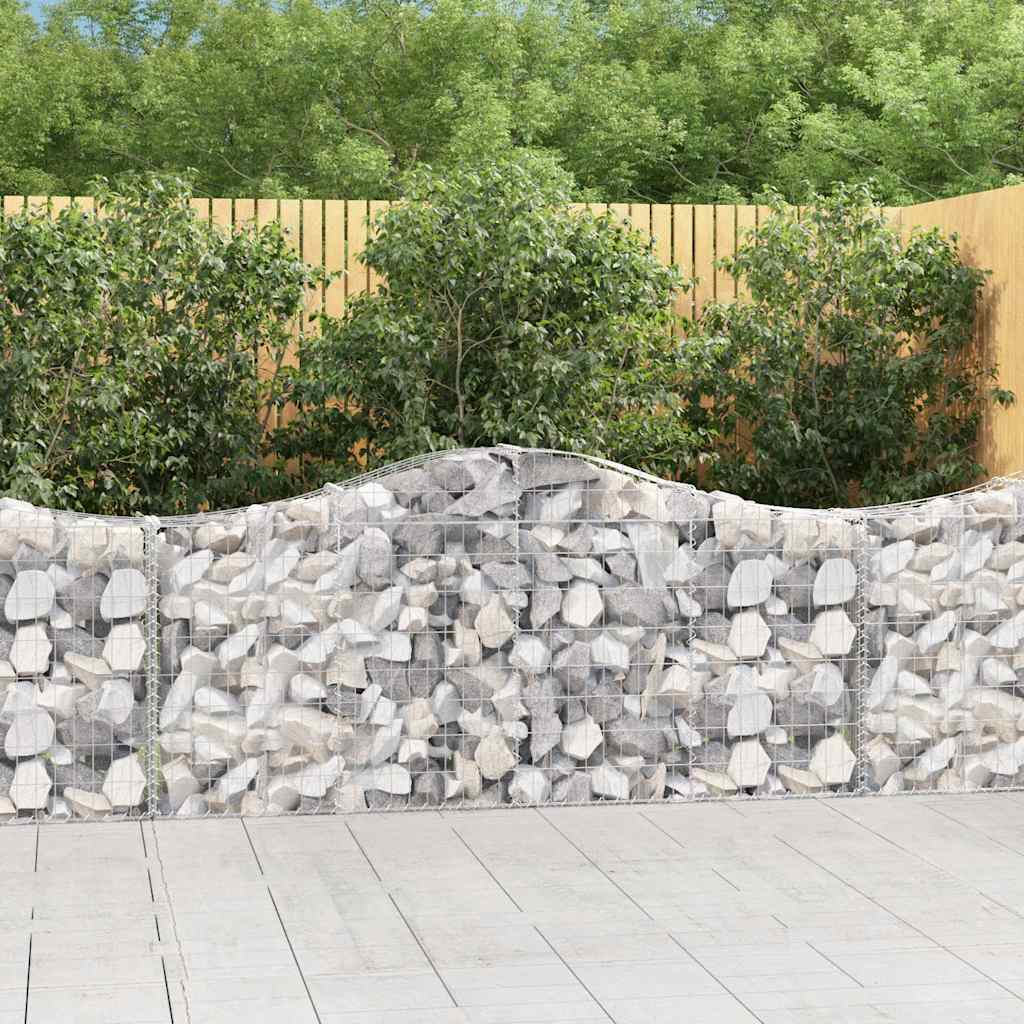 Cestas De Gaviones 30 Uds Forma De Arco Hierro 200x30x80/100 Cm_1