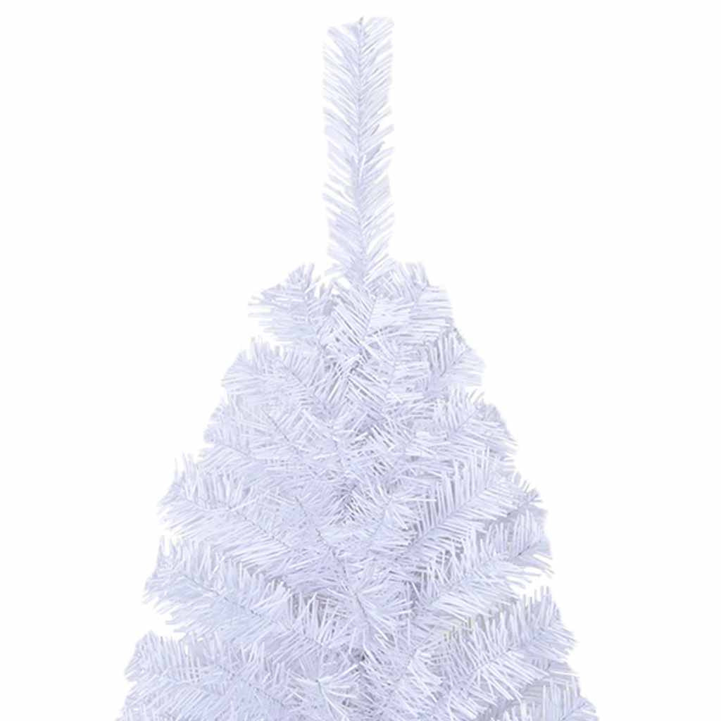 Vidaxl Árbol De Navidad Artificial Con Ramas Gruesas Pvc Blanco 210 Cm_3