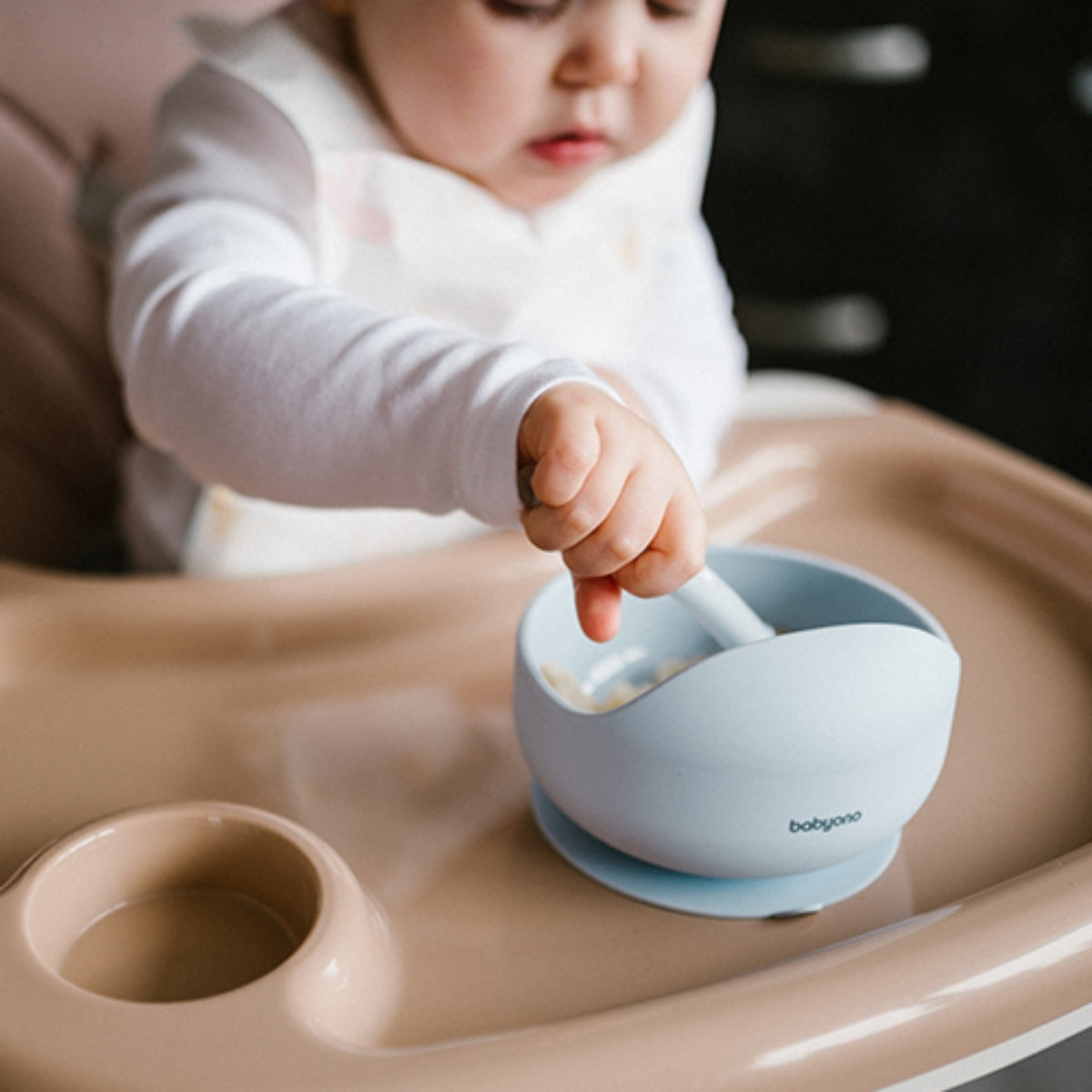 Bowl Silicona Con Ventosa Para Bebés Azul_5