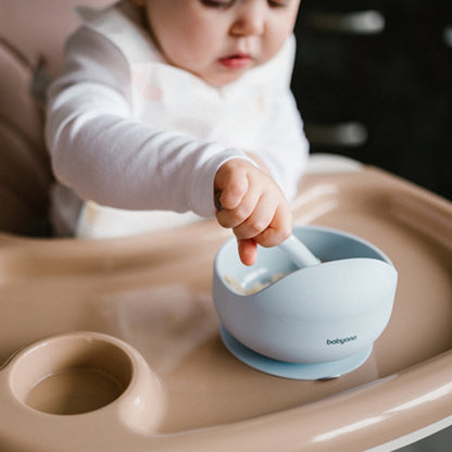 Bowl Silicona Con Ventosa Para Bebés Azul_5