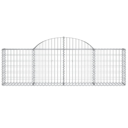 Cestas De Gaviones 25 Uds Forma De Arco Hierro 200x30x60/80 Cm_3