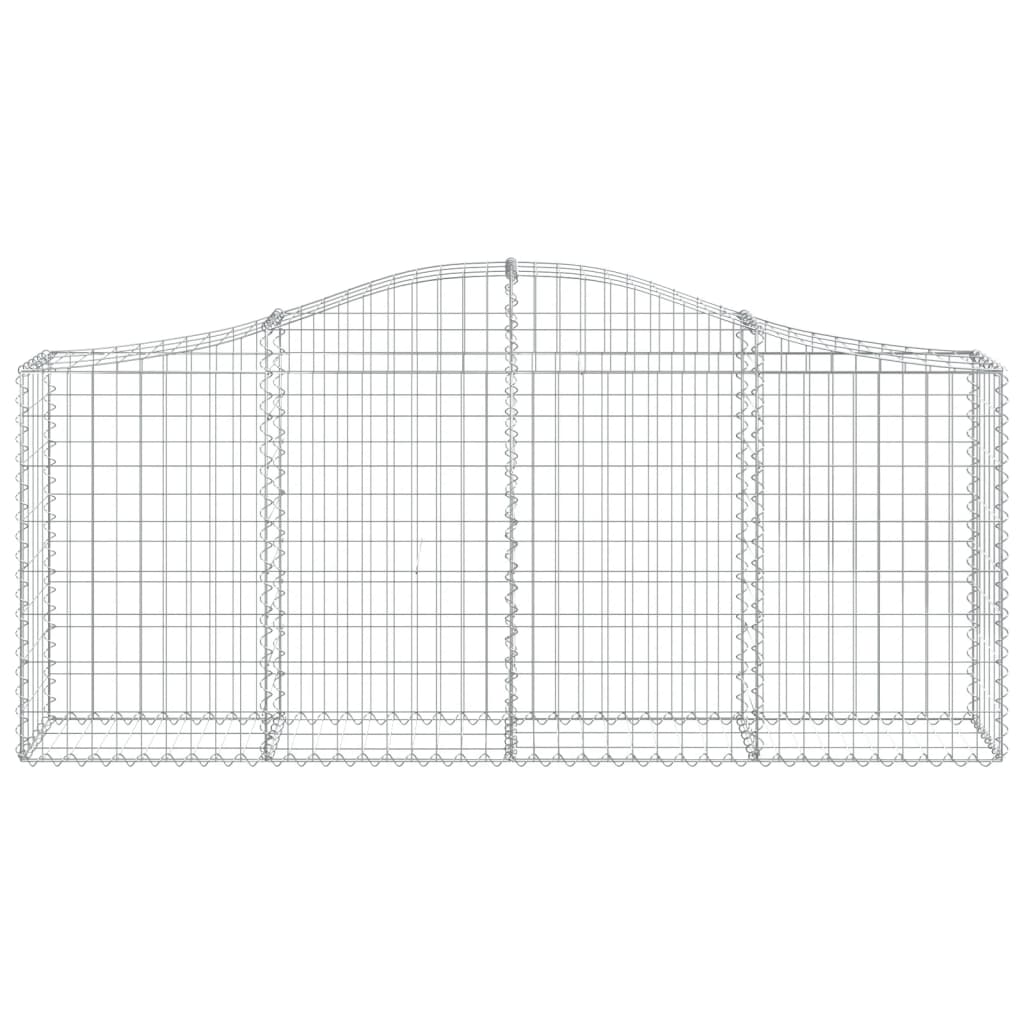 Cestas De Gaviones 25 Uds Forma De Arco Hierro 200x30x80/100 Cm_3