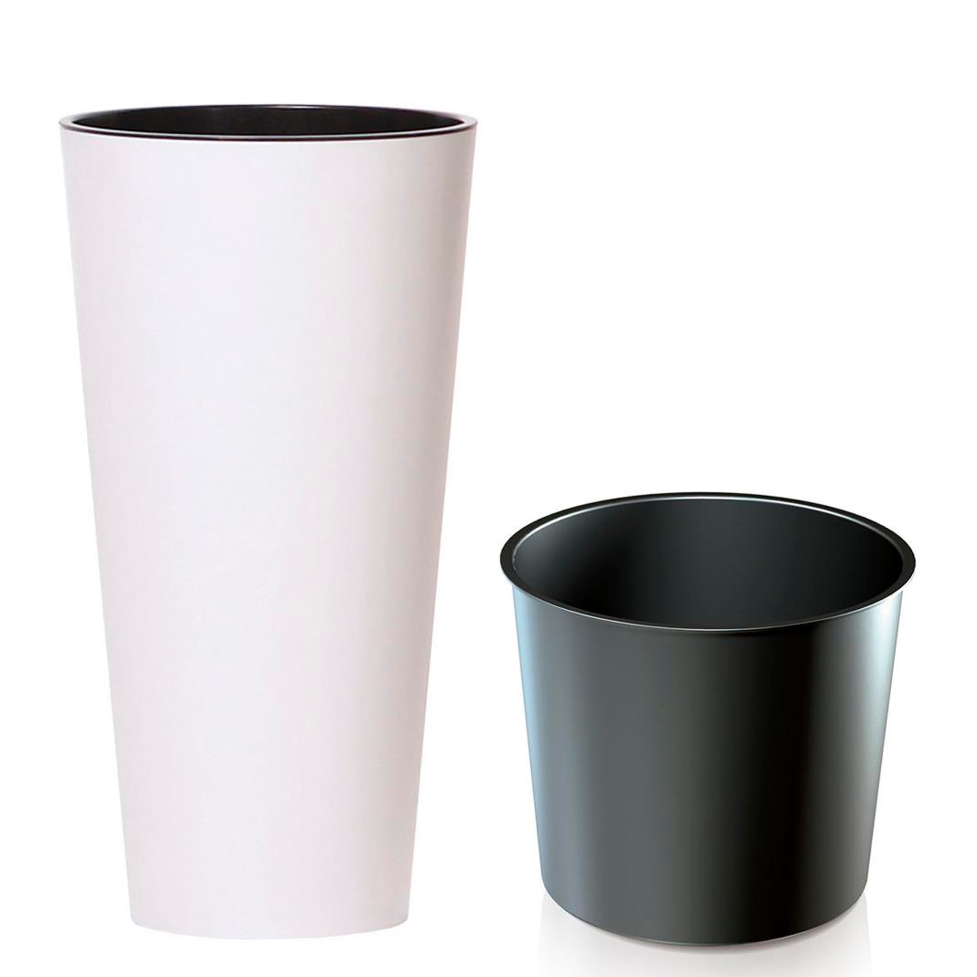 Maceta Tubus Slim 3,3l., Dimensiones (mm) 150x150x286, Color Blanco