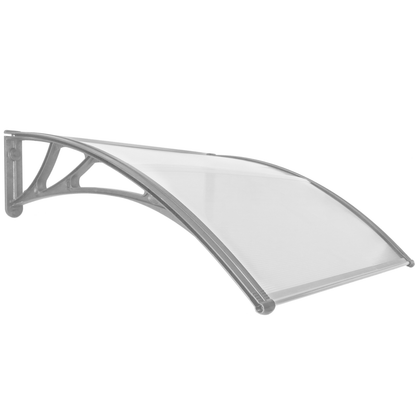 Tejadillo De Protección 100x100cm Marquesina Para Puertas Y Ventanas Gris_0