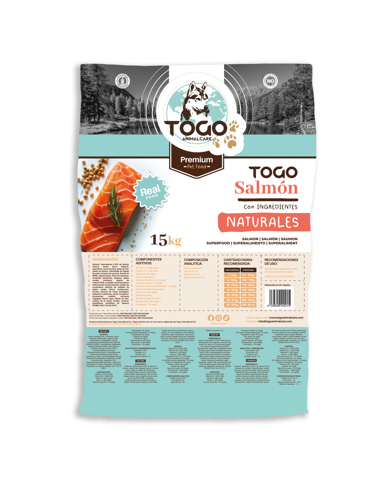 Pienso de Salmón Natural Hipoalergénico 15kg_0