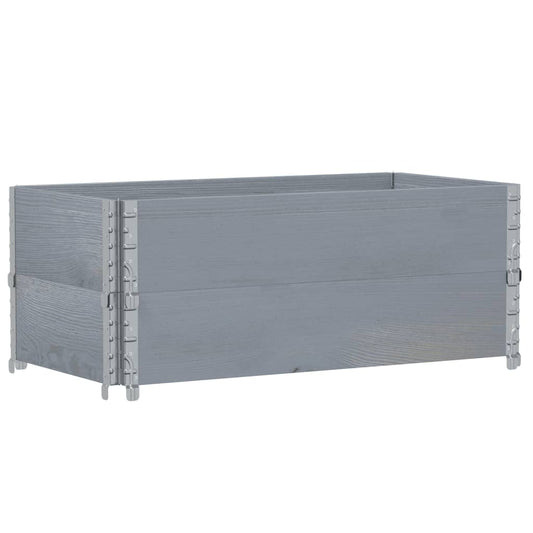 Jardinera De Madera Maciza De Pino Gris 100x50 Cm_0