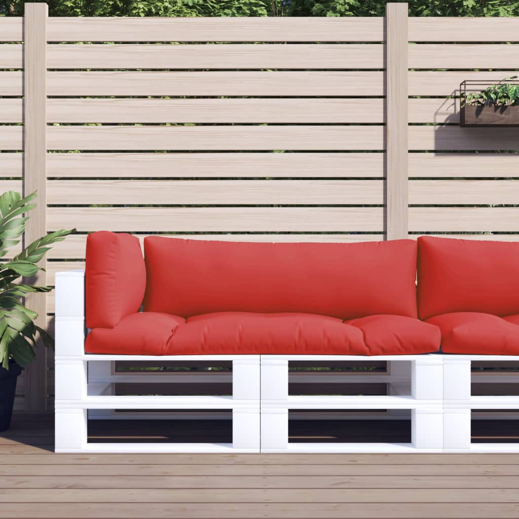 Vidaxl Cojines Para Palets 3 Unidades Tela Rojo_1