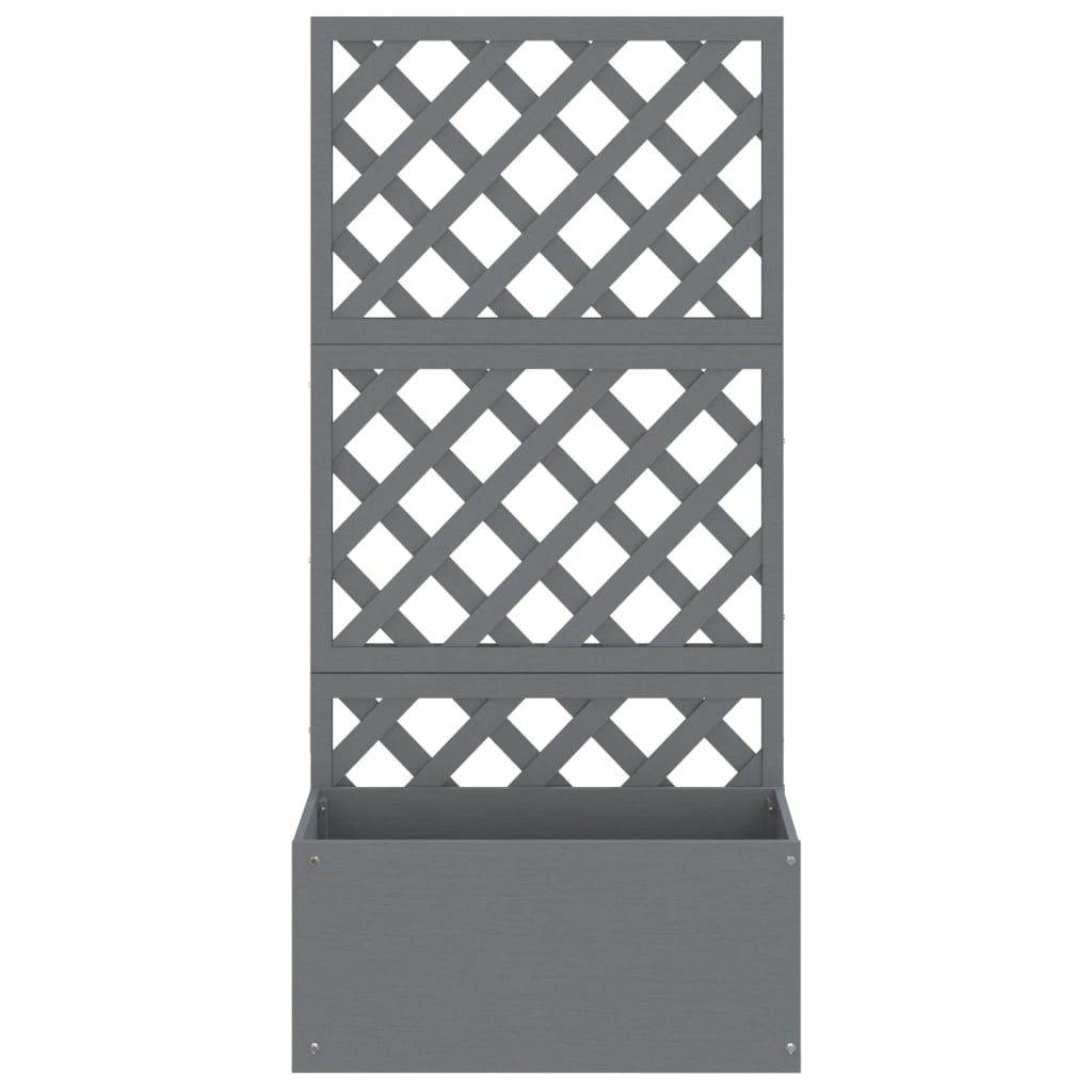Jardinera Con Enrejado Gris Wpc 65x33x135 Cm_3