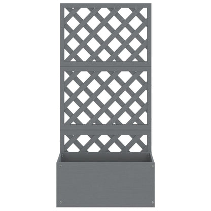Jardinera Con Enrejado Gris Wpc 65x33x135 Cm_3