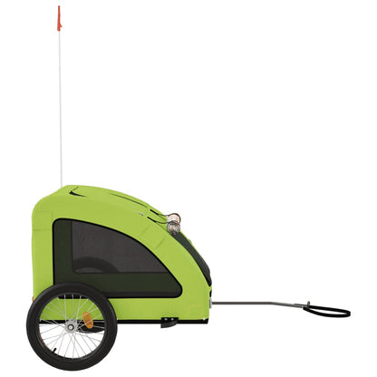 Remolque De Bicicleta Mascotas Hierro Tela Oxford Verde_5