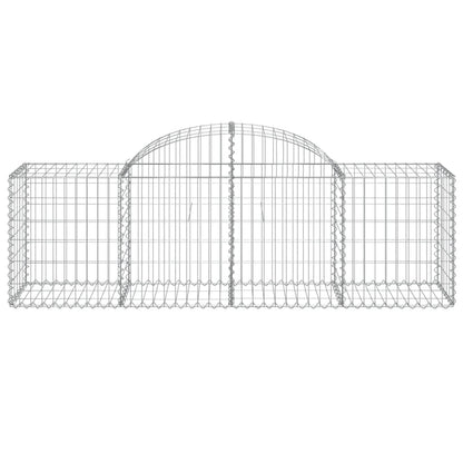 Cestas De Gaviones 8 Uds Forma De Arco Hierro 200x50x60/80 Cm_3