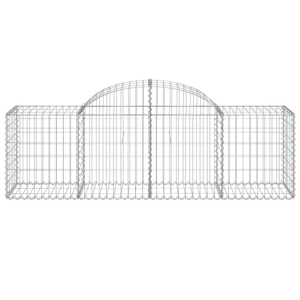 Cestas De Gaviones 7 Uds Forma De Arco Hierro 200x50x60/80 Cm_3