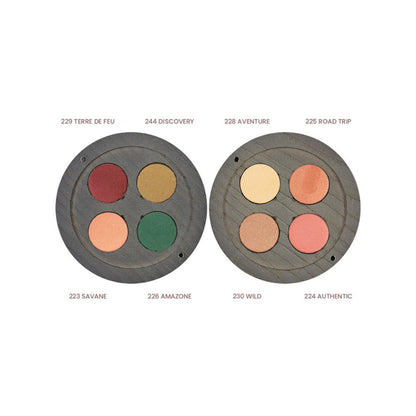 Paleta de sombras recarregáveis ​​Gipsy Bio Travel Boho