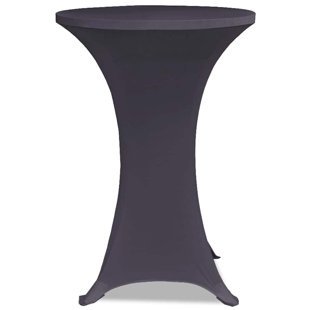 Vidaxl Funda Elástica Para Mesa 4 Unidades 80 Cm Gris Antracita_3