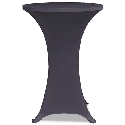 Vidaxl Funda Elástica Para Mesa 4 Unidades 80 Cm Gris Antracita_3