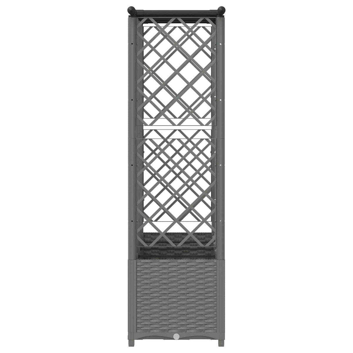 Cama Elevada Con Trellis Y Techo Gris Claro 202 X 40 X 136 Cm_3