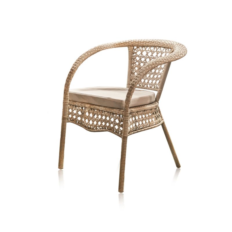 Pack 2 Sillas De Exterior Ikia Rattán, Rattan, 67 X 77,5 X 65_5