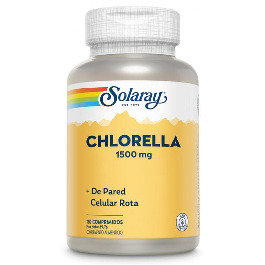 Chlorella 1500 mg Solaray 120 comprimidos