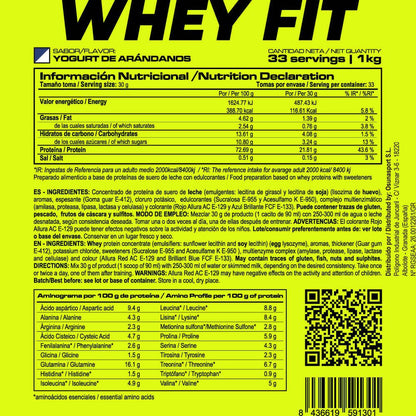 Whey Fit - 1kg - Yogurt De Arándano - Aumenta La Masa Muscular - Masmusculo_4