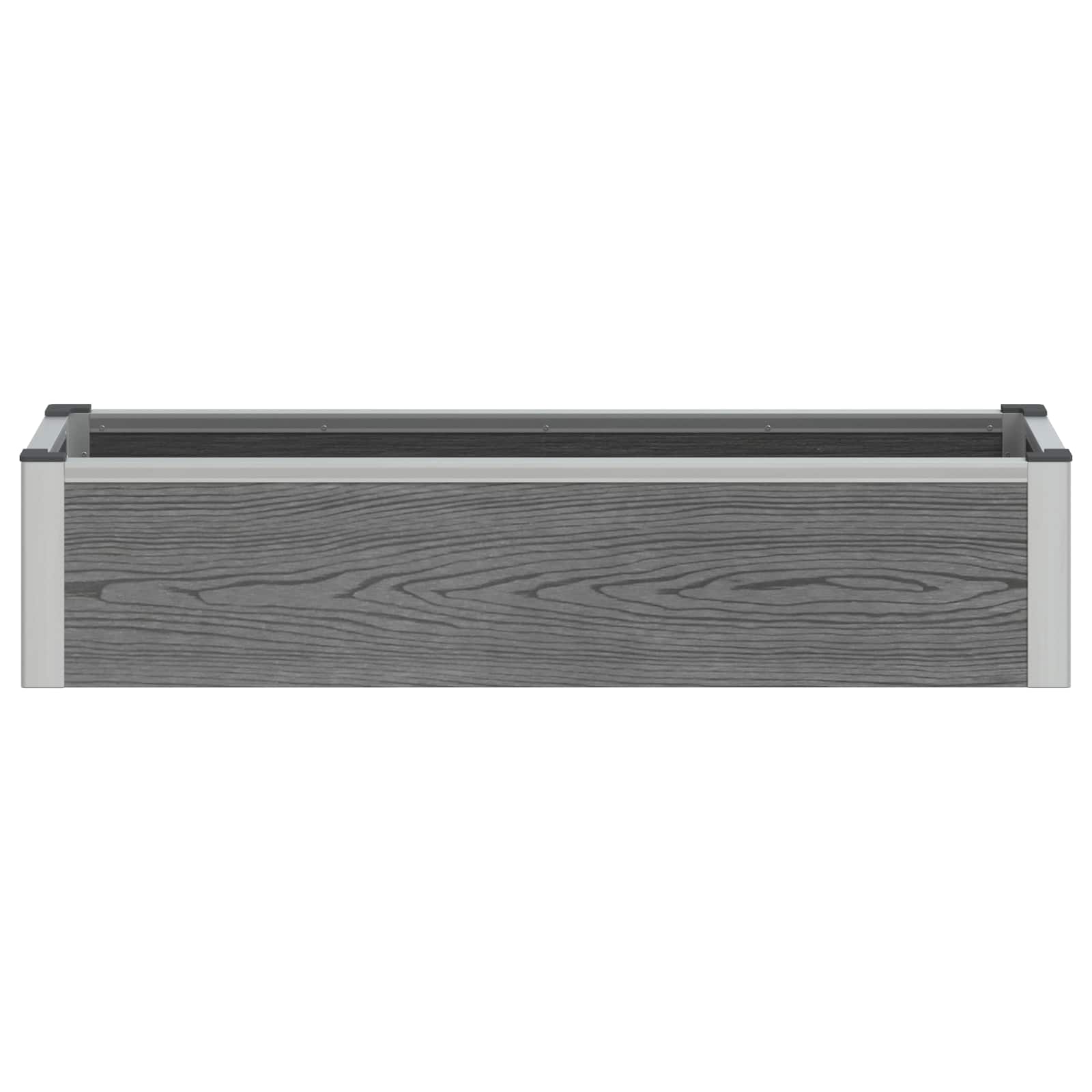 Arriate Elevado Gris 100 X 30 X 22 Cm Wpc Y Aluminio_3