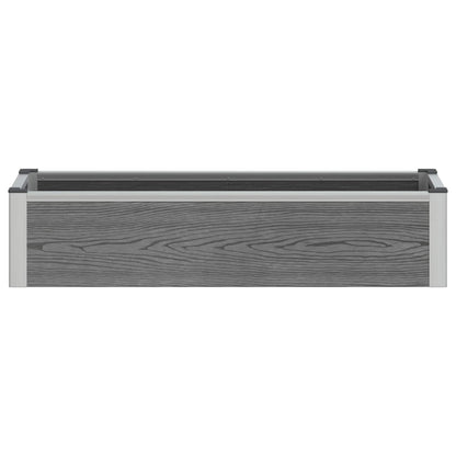 Arriate Elevado Gris 100 X 30 X 22 Cm Wpc Y Aluminio_3