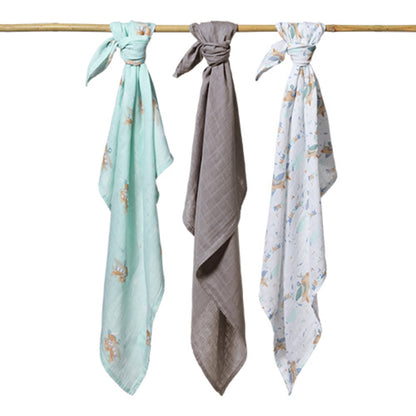 Pack 3 Muselinas Bambú Organico 70x70 Cm Plane_2