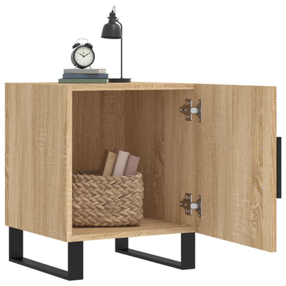 Mesitas Noche 2 Uds Madera Ingeniería Roble Sonoma 40x40x50 Cm_1