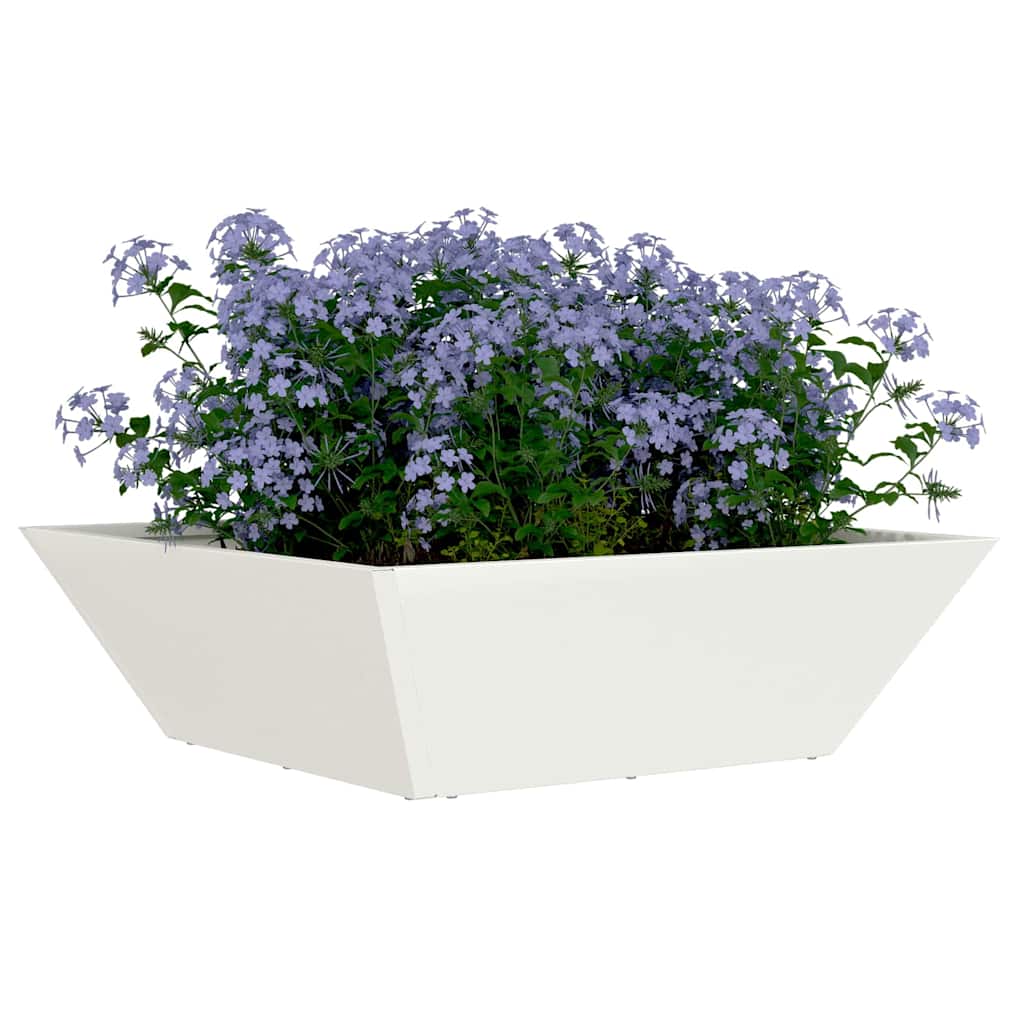 Macetero De Jardín Blanco 50 X 50 X 15 Cm_2