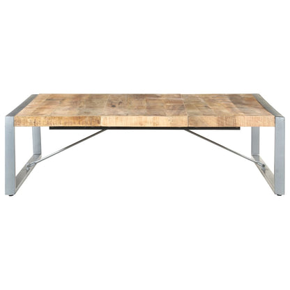 Mesa De Centro Madera De Mango Rugosa 140x140x40 Cm_0