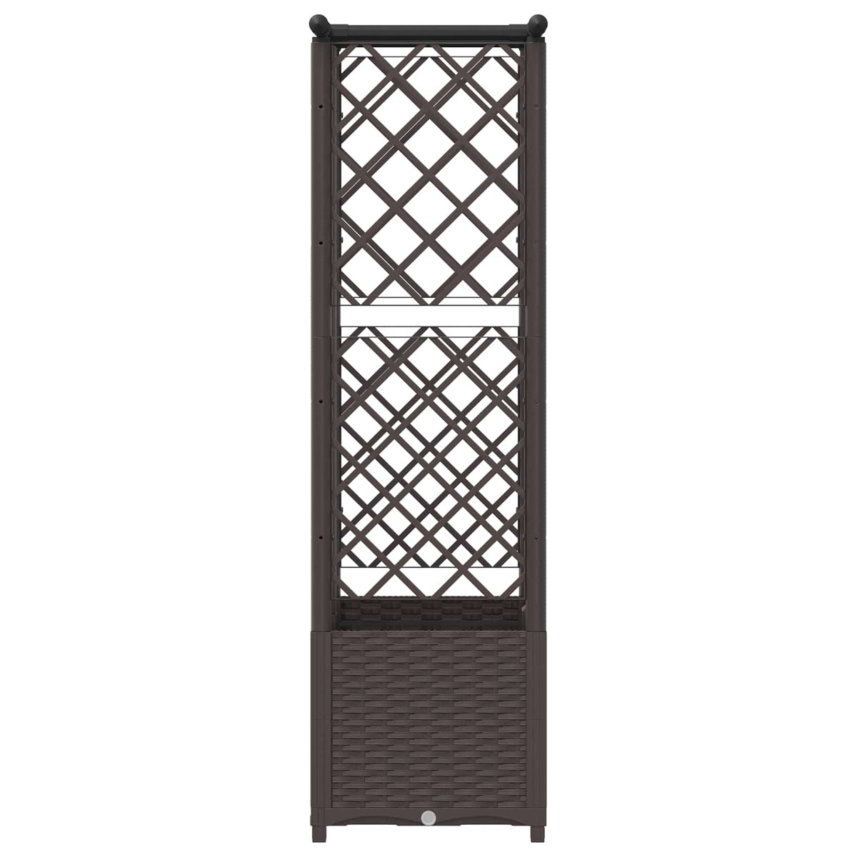Cama Elevada Con Trellis Y Techo Marrón 124 X 40 X 136 Cm Pp_3