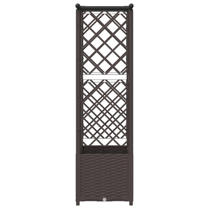 Cama Elevada Con Trellis Y Techo Marrón 124 X 40 X 136 Cm Pp_3