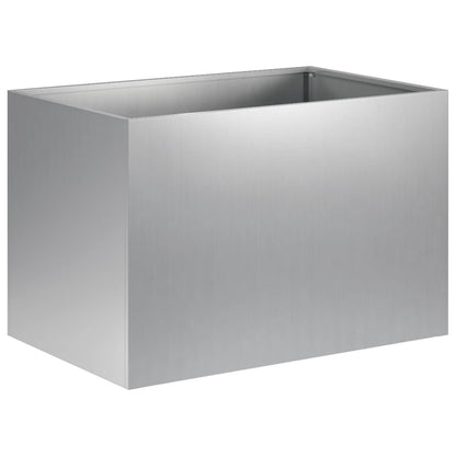 Macetero De Jardín Plateado 60 X 40 X 40 Cm Acero Galvanizado_0