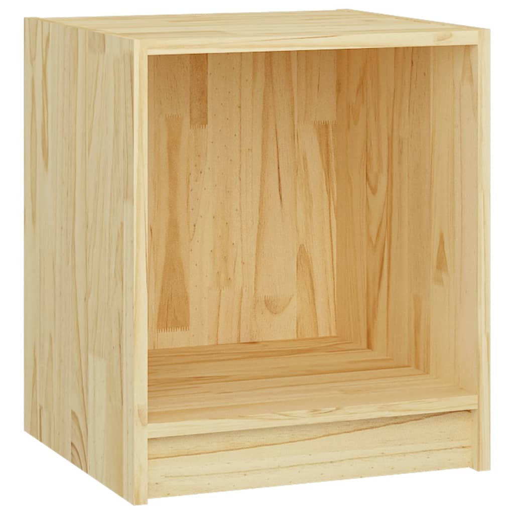 Mesita De Noche Madera Maciza De Mango 35,5x33,5x41,5 Cm_0