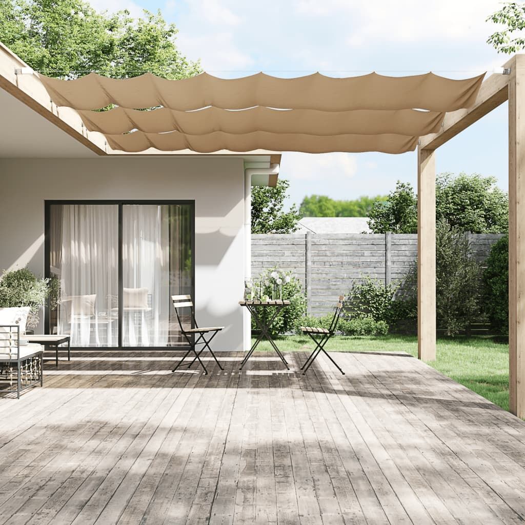 Vidaxl Toldo Vertical Tela Oxford Gris Taupé 60x800 Cm_1