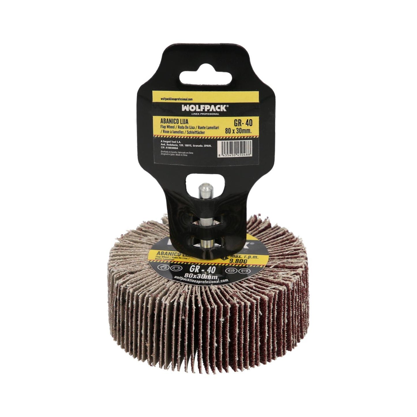 Abanico Lija Grano 40 Medida Ø 80 X 30 Mm. Disco Abrasivo Laminas, Ruedas Mil Hojas, Ruedas Abrasivas,lijado,desbaste,pulir